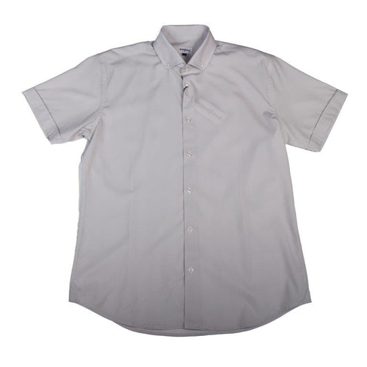 Simple Texture Woven Shirt - Silver