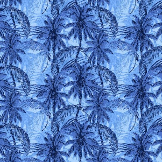 Palms Galore Swim Trunks - Blue