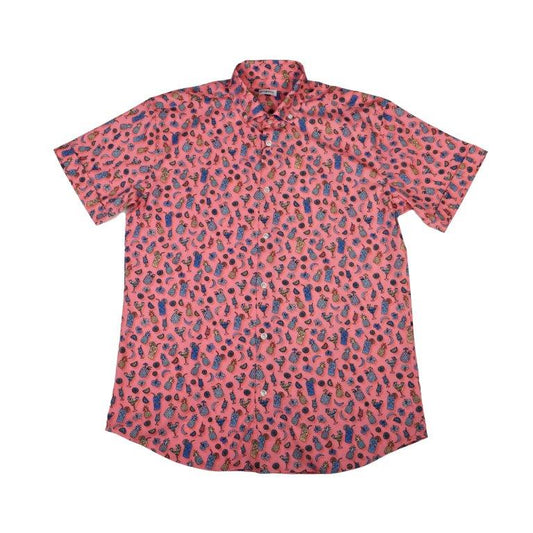 Tropical Drinks Woven Shirt - Melon