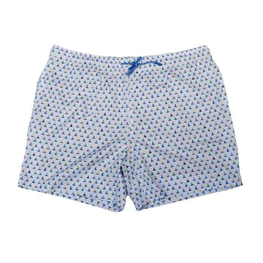 Boats and Dots Swim Trunks - White