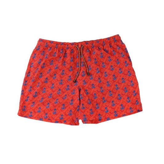 Anchor Compass Swim Trunks - Coral