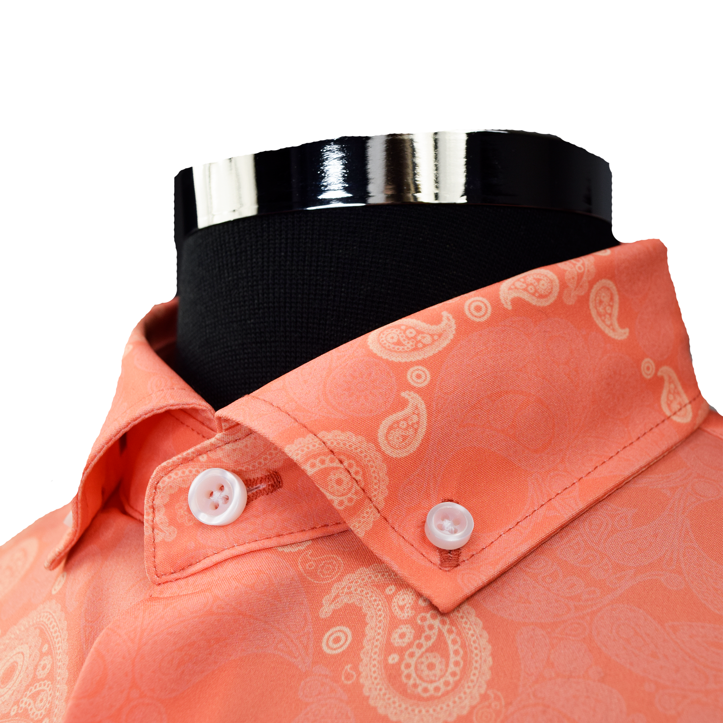 Paisley Skull Woven Shirt - Coral