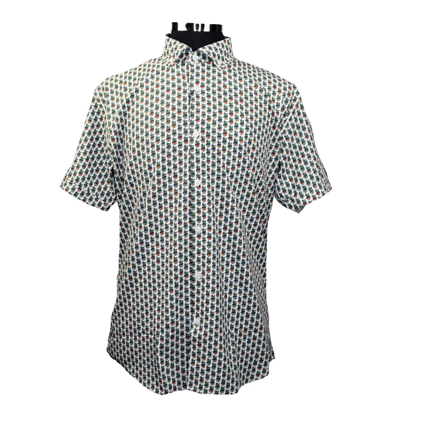 Pineapple Skull Woven Shirt - White