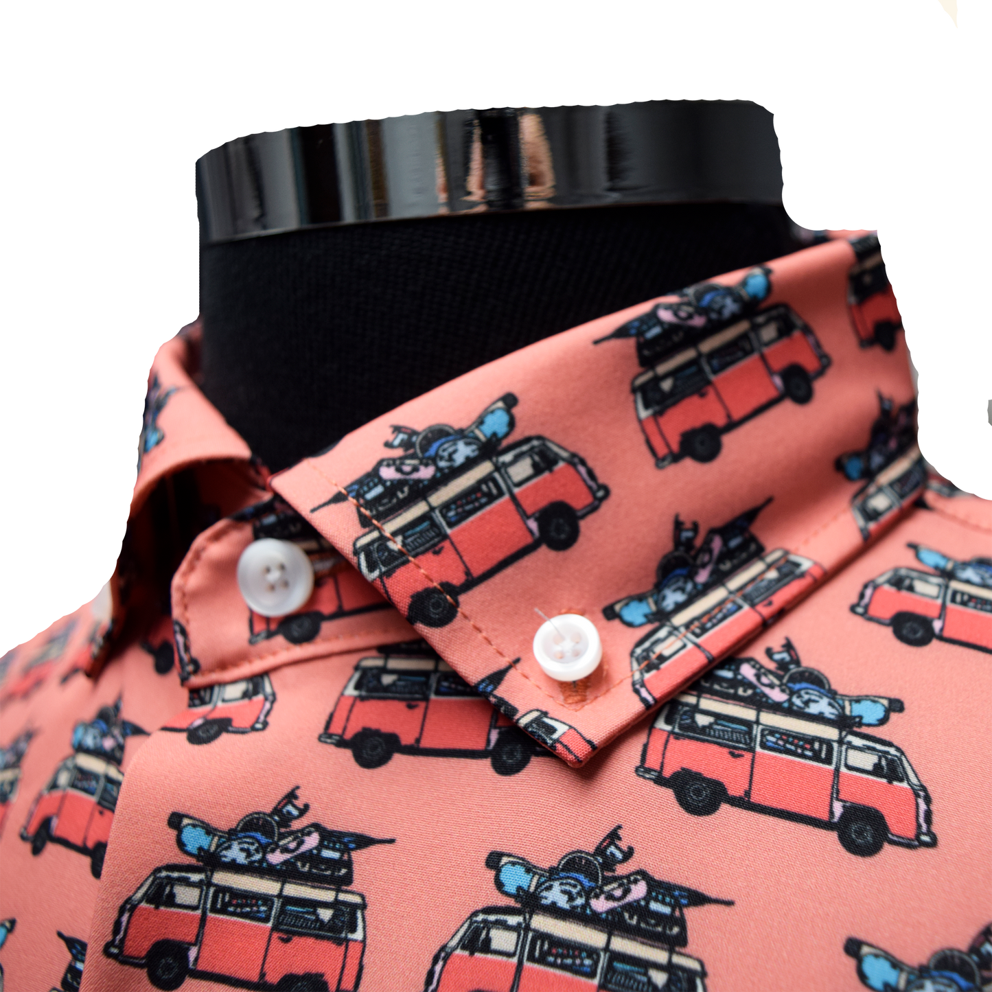 Hippie Van Woven Shirt - Coral