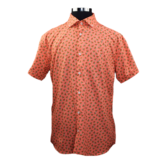 Hang Loose Woven Shirt - Coral